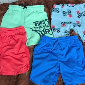 Kids Shorts Set - Red, Blue, Green, Gray